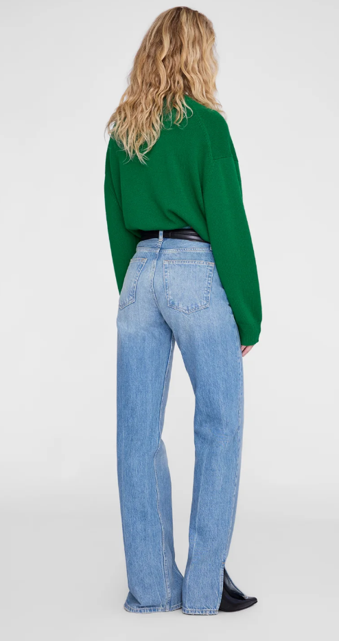 ANINE BING - Lee Crew Sweater in Green Sweaters