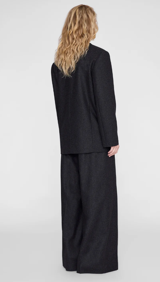 ANINE BING - Quinn Midweight Blazer in Dark Grey Blazer