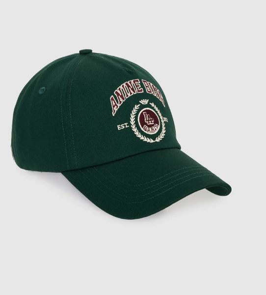 ANINE BING - Jeremy Baseball Cap Collegiate in Deep Emerald Hats