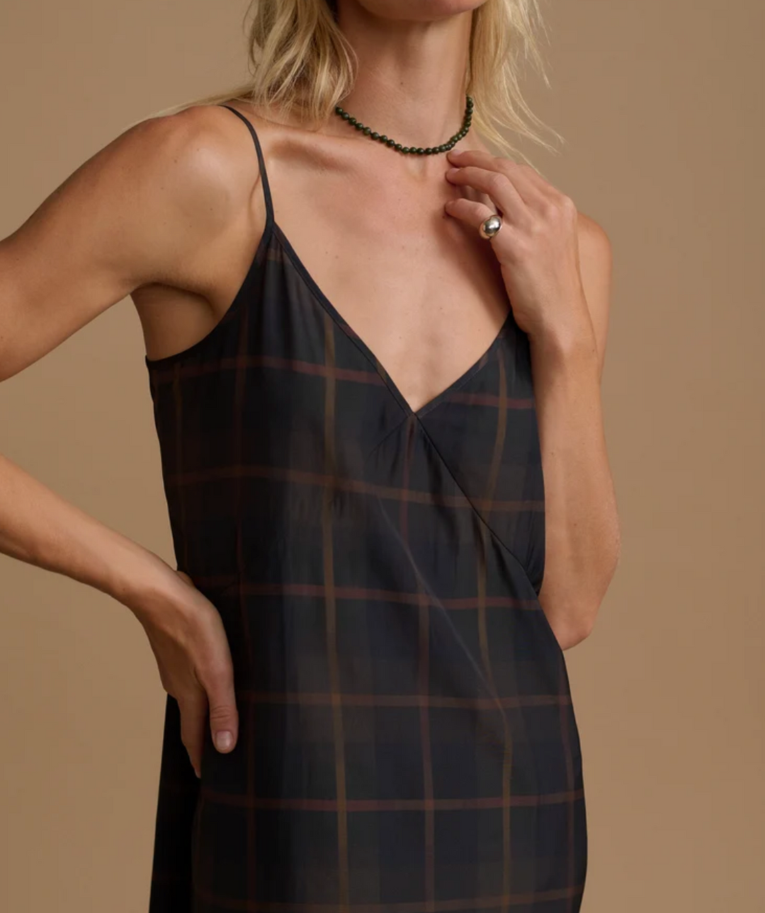 JENNI KAYNE - Rio Slip Dress in Fall Plaid