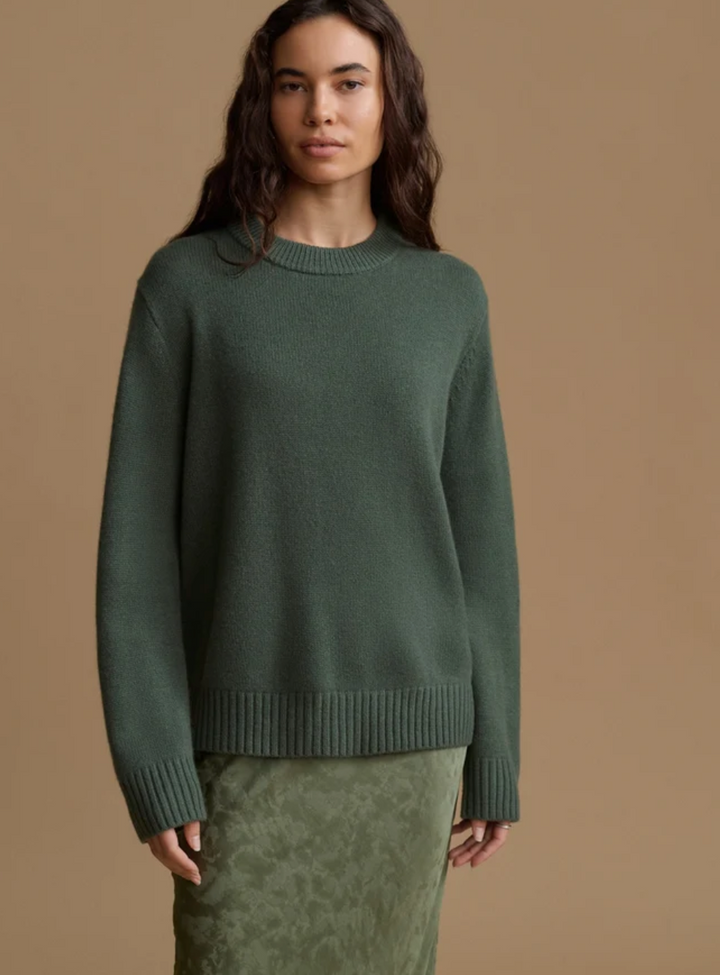 JENNI KAYNE - Cashmere Oversized Crewneck in Pine Sweaters