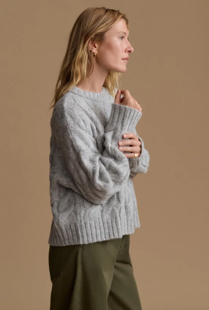 JENNI KAYNE - Cable Serena in Heather Grey Sweaters
