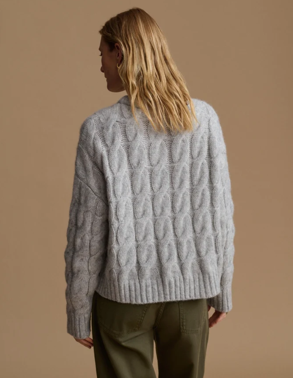 JENNI KAYNE - Cable Serena in Heather Grey Sweaters