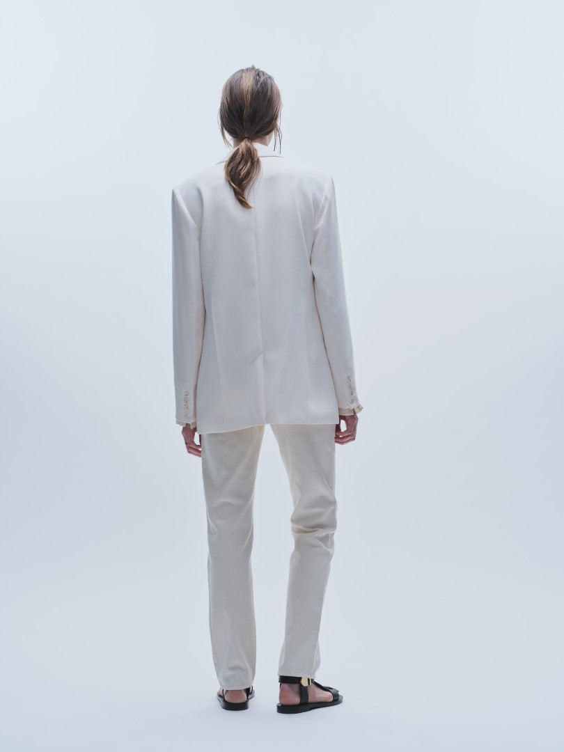 Saint Art New York - Lennox Everyday Blazer in Ivory Crepe