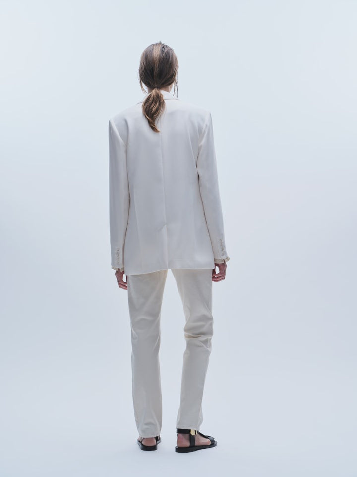 Saint Art New York - Lennox Everyday Blazer in Ivory Crepe