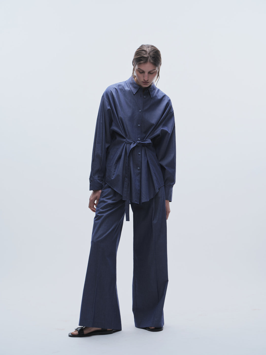 Saint Art New York - Lara Blouse in Chambray Denim