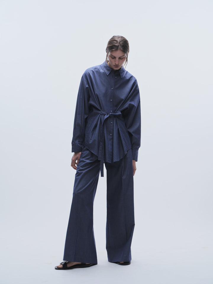 Saint Art New York - Lara Blouse in Chambray Denim