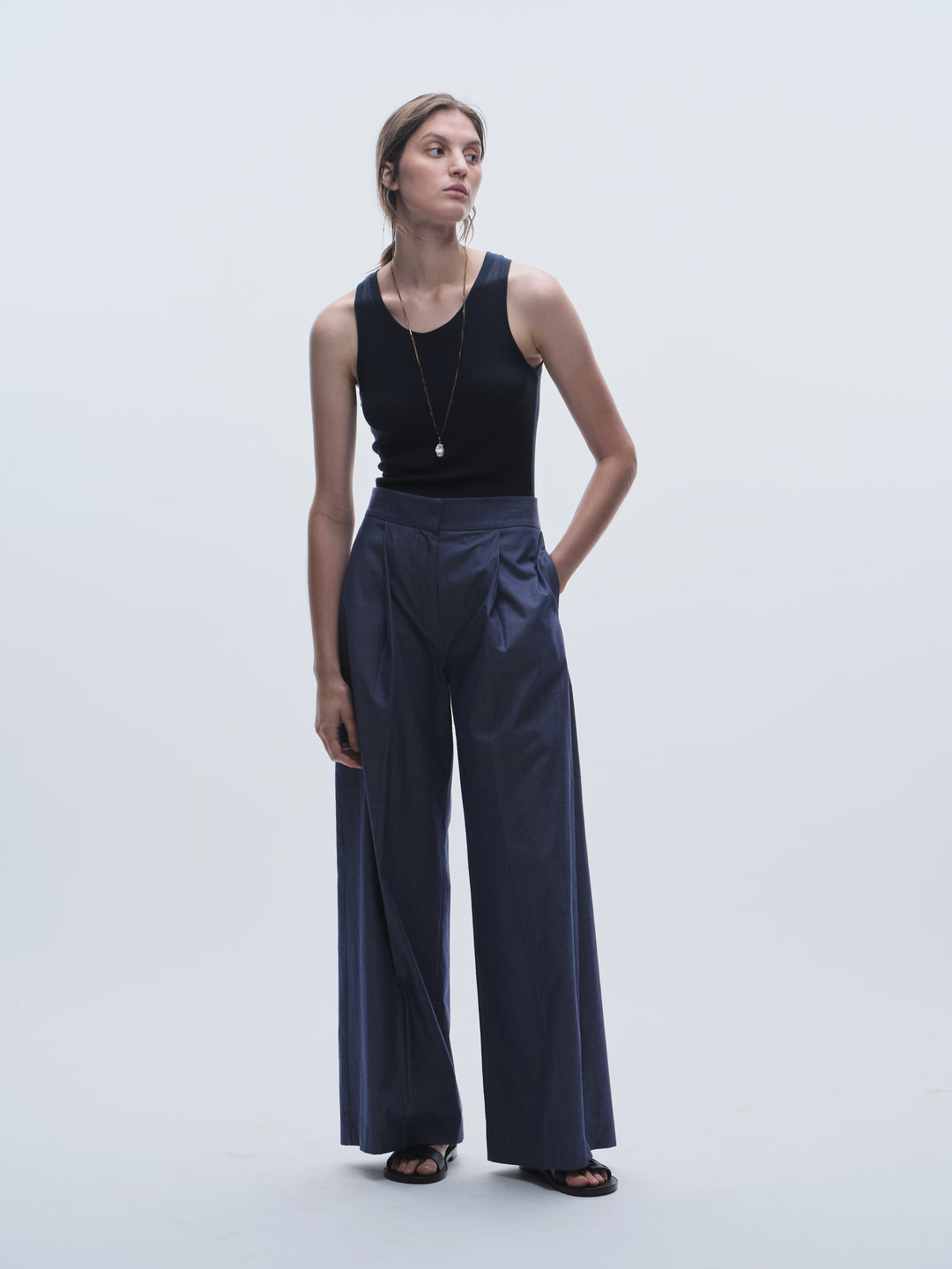 Saint Art New York - Neve Trouser in Chambray Denim