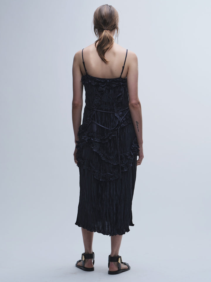 Saint Art New York - Bella Ruched Midi Dress in Navy