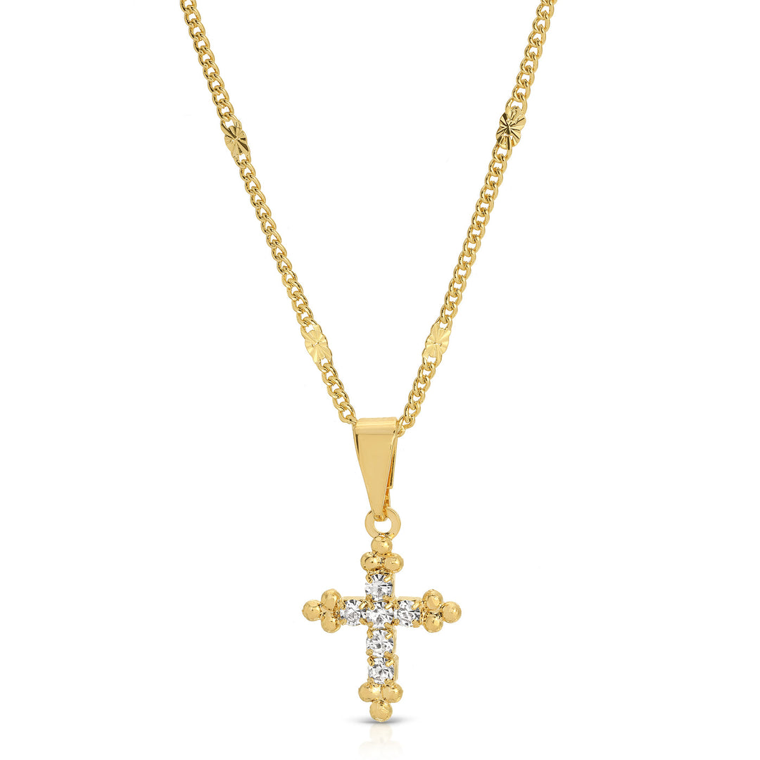 Joy Dravecky - Bali Cross Necklace in Gold