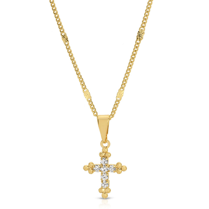 Joy Dravecky - Bali Cross Necklace in Gold