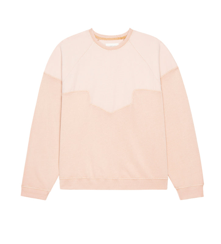 The Great - Western Slouch Sweatshirt in Dusty Pink