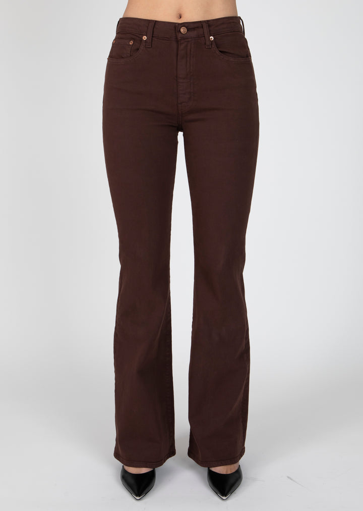 Derek Lam 10 Crosby - Harlow High Rise Flare in Chocolate