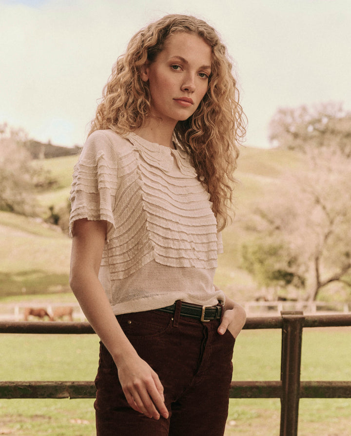 The Great - Rosebud Top in Cream