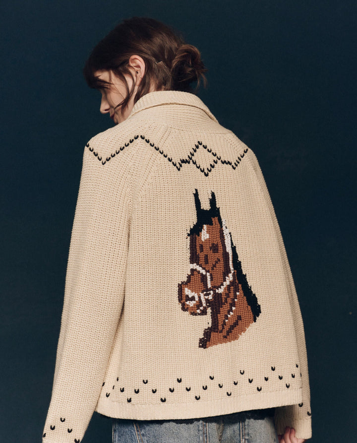 The Great - The Horse Lodge Cardigan in Cream