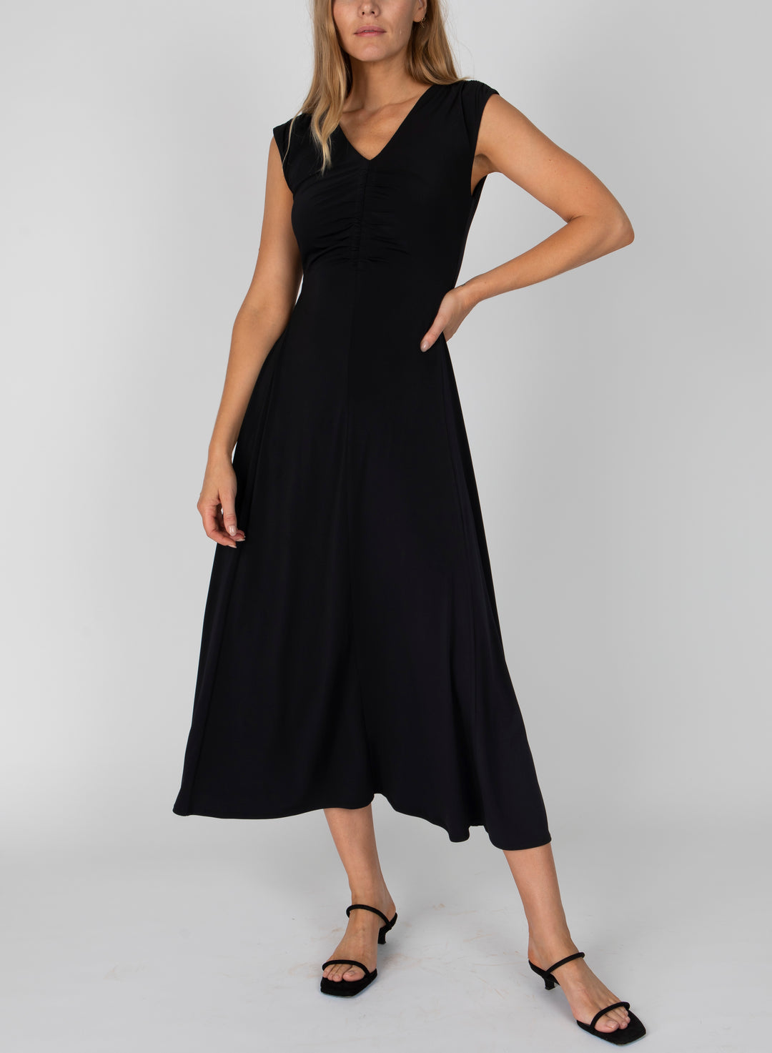 Derek lam 10 Crosby - Isabel Rouched Sleeveless Dress in Black