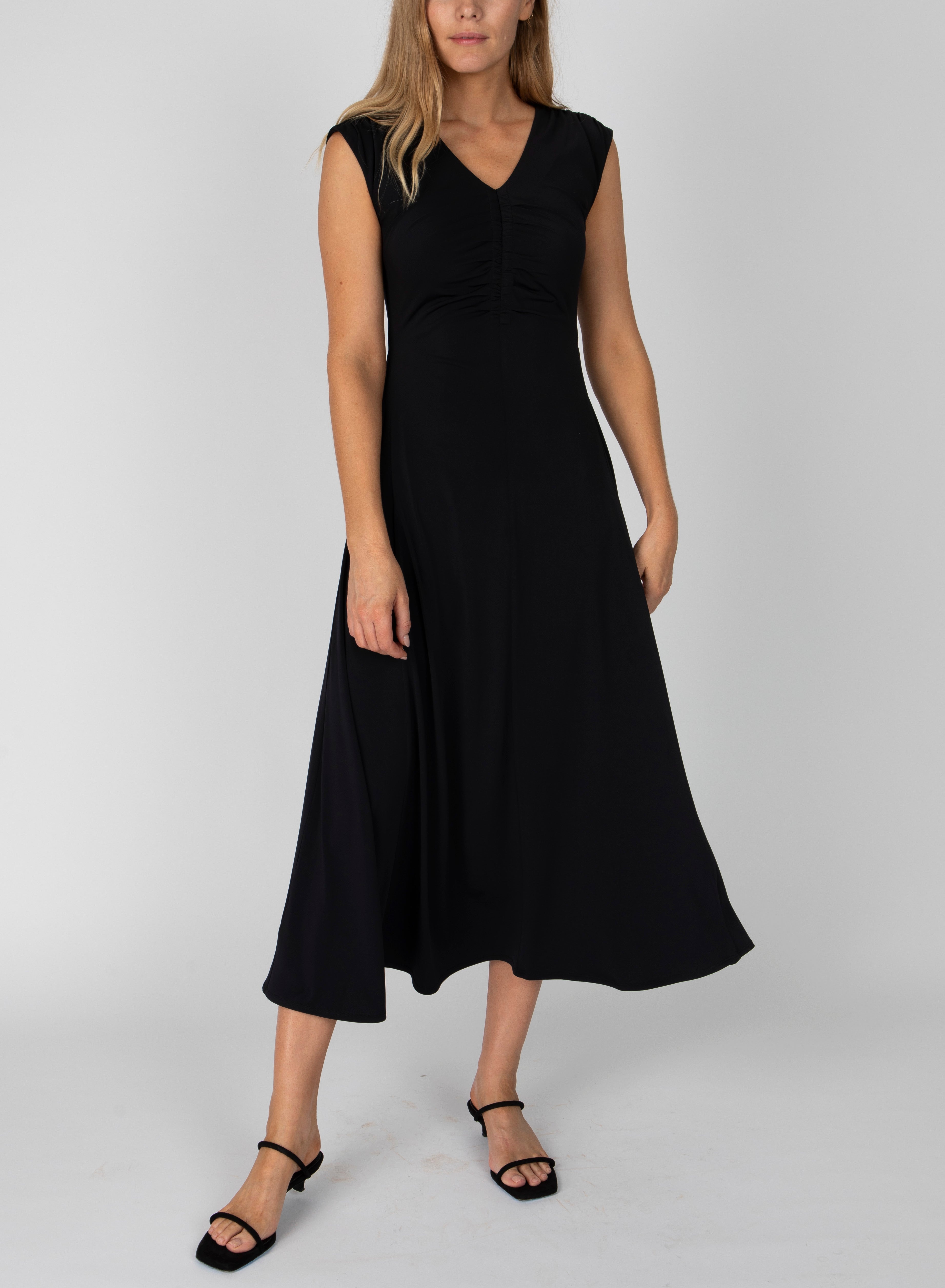 Derek lam 10 Crosby - Isabel Rouched Sleeveless Dress in Black