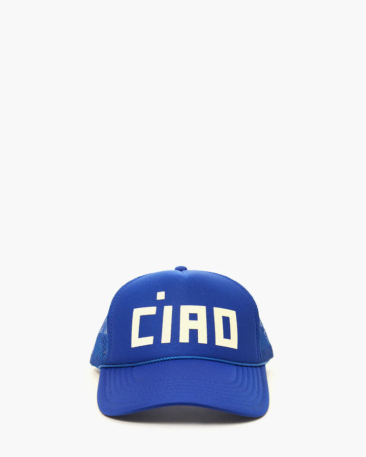 Clare V. - Ciao Trucker Hat in Cobalt W/ Cream