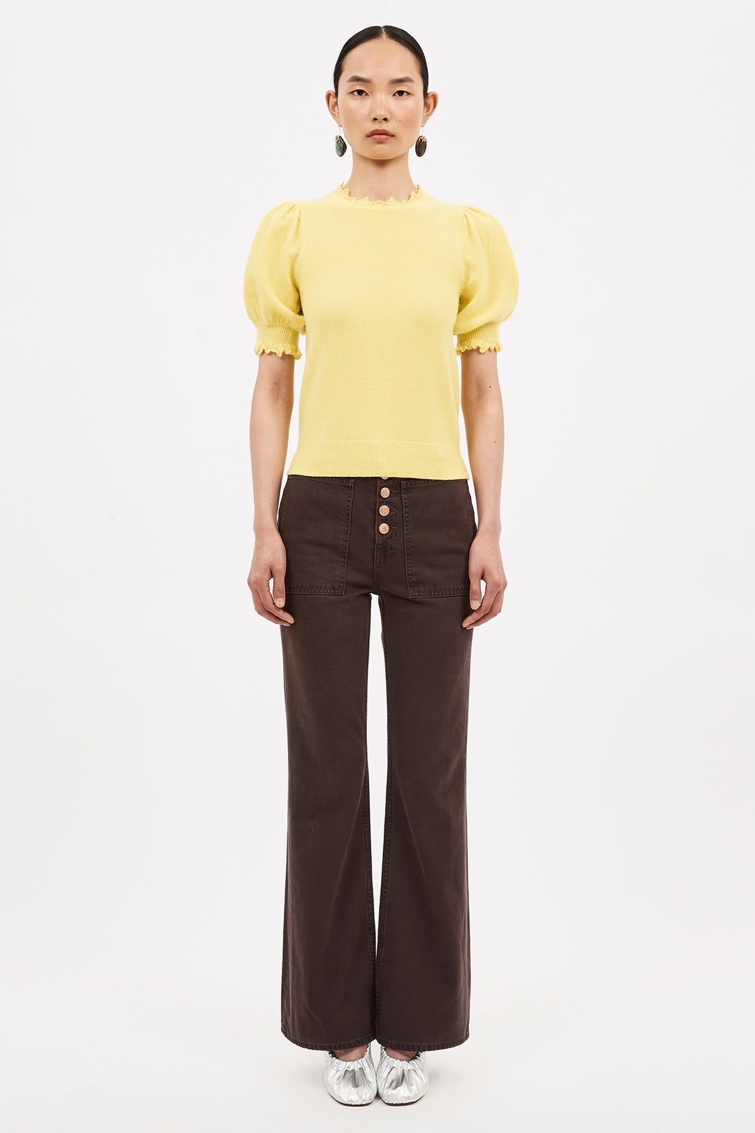 Ulla Johnson Lotta Top in Limonite Tops