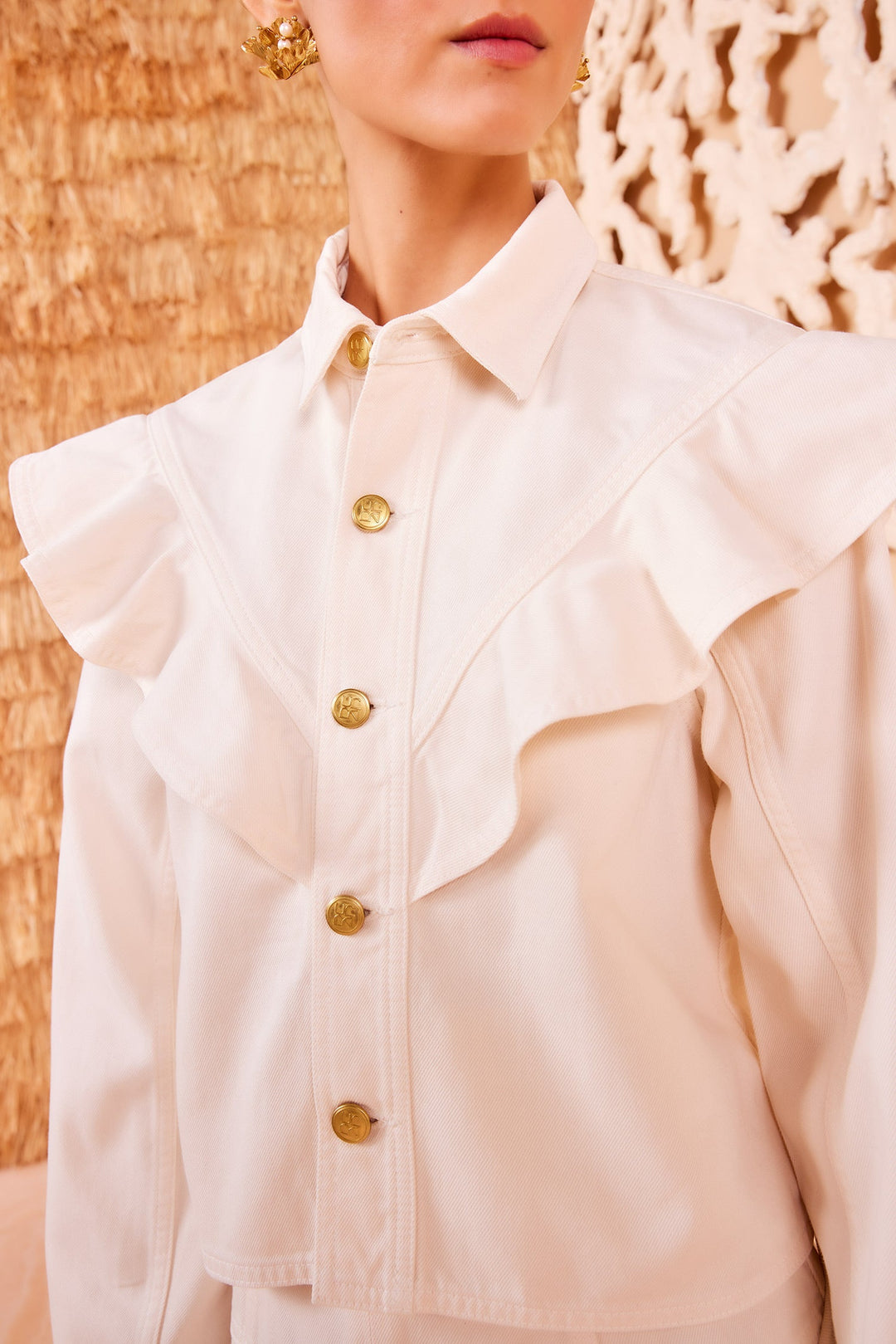 Ulla Johnson - Mathilde Shirt in Pearled Cowrie