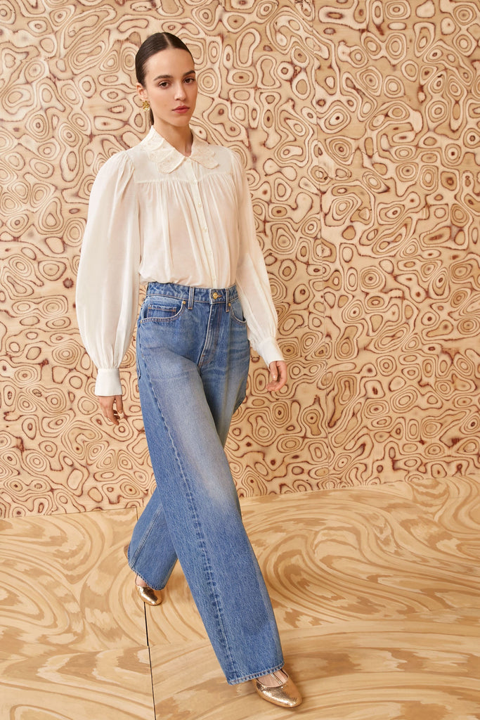 【Ulla Johnson】 Prince polka-dotスキニージーンズ Ulla Johnson Prince Polka Dot Skinny Jeans Cropped Blue