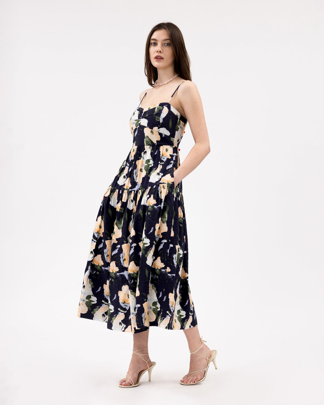 TANYA TAYLOR - Verona Dress in Midnight Powder Blue Dresses