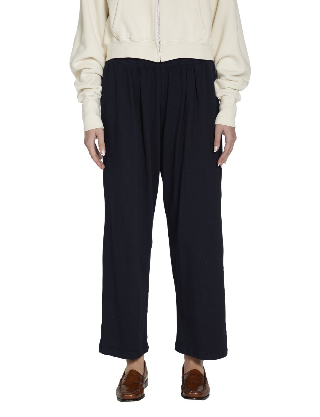 LES TIEN - Penny Pleated Pant in Navy