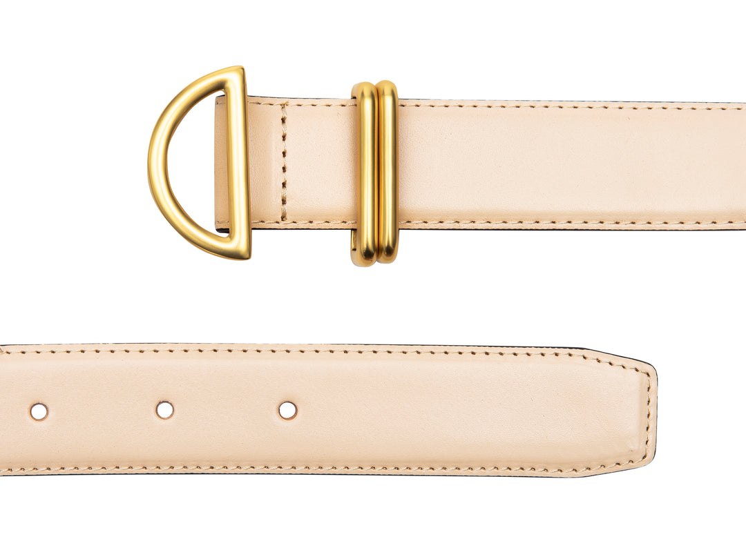 Frame - Crescent Belt in Beige