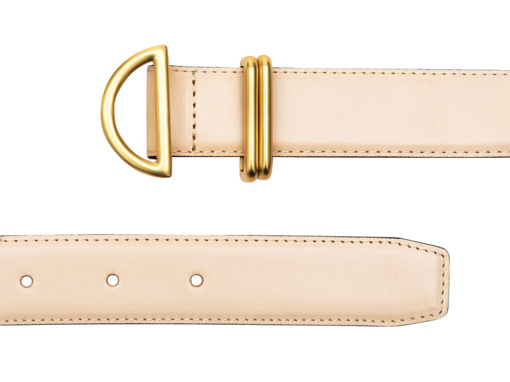 Frame - Crescent Belt in Beige