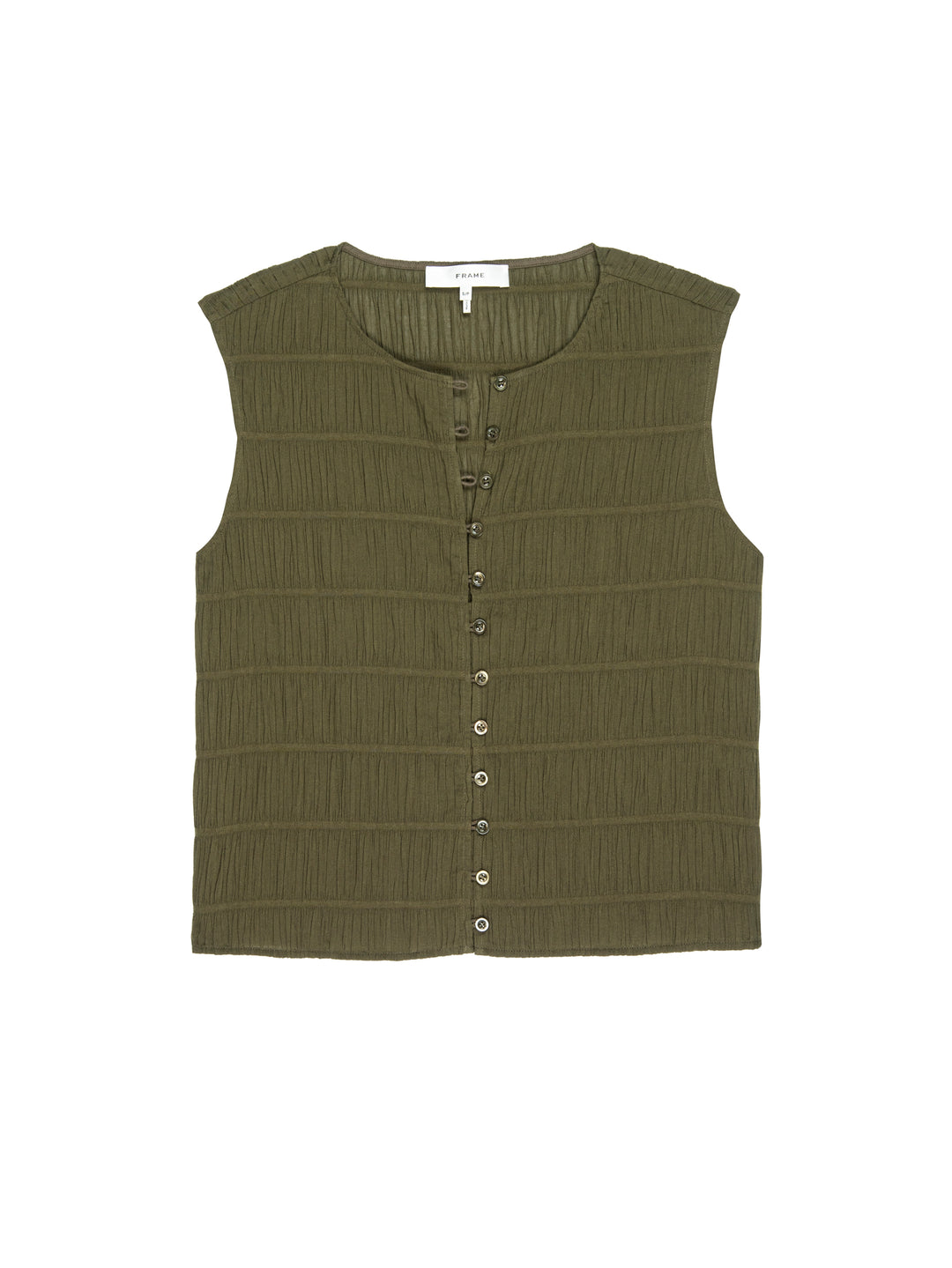 Frame - Smocked Tank in Juniper