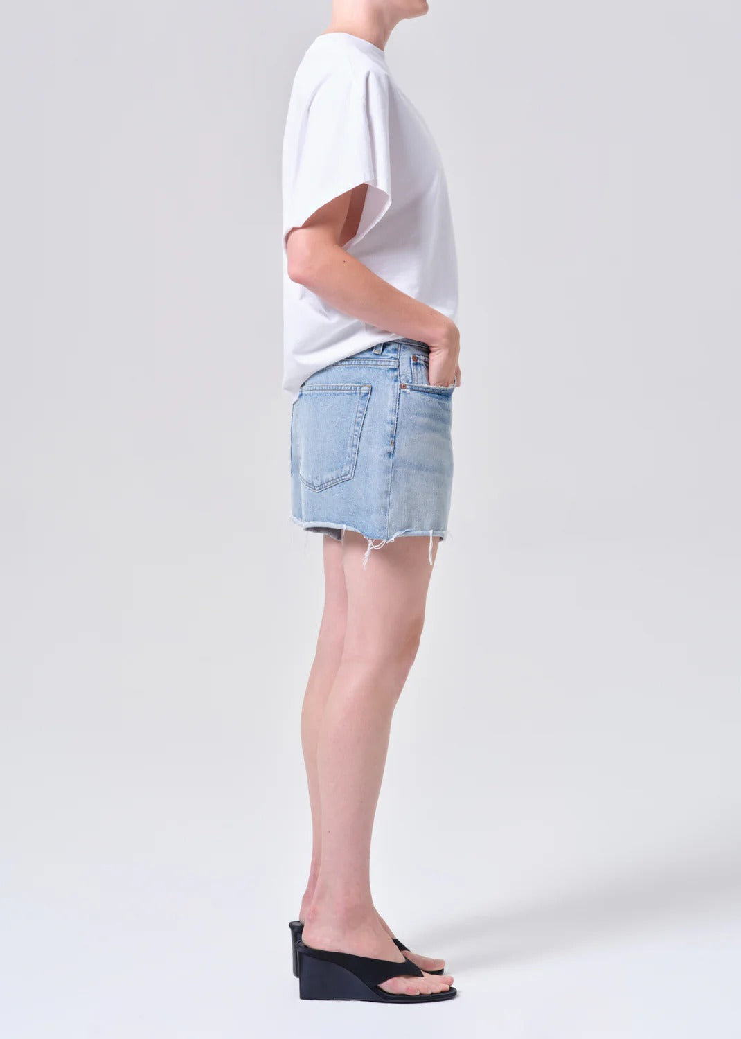 AGOLDE - NYE Short in Post Denim Shorts