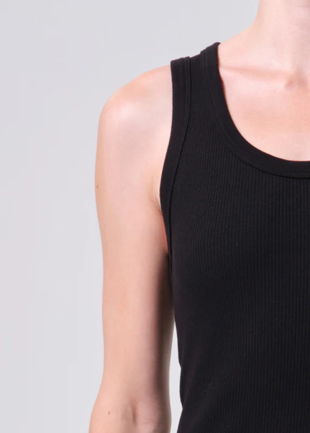 AGOLDE - Poppy Tank in Black Tank Top