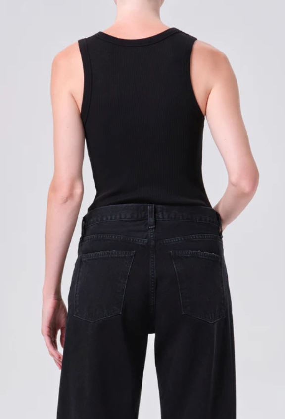 AGOLDE - Poppy Tank in Black Tank Top