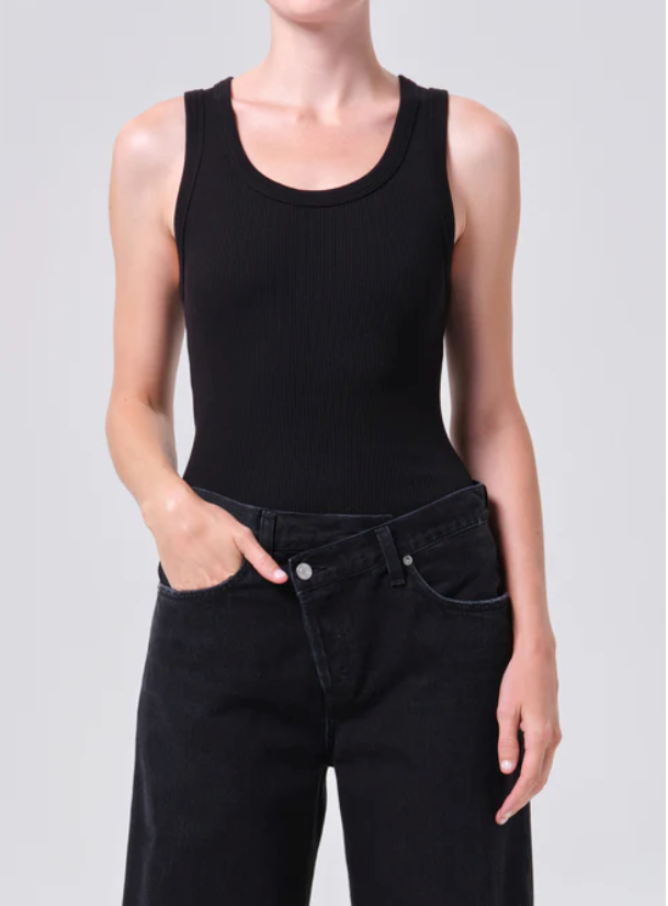 AGOLDE - Poppy Tank in Black Tank Top