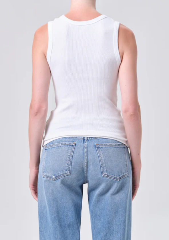 AGOLDE - Poppy Tank in White Tank Top