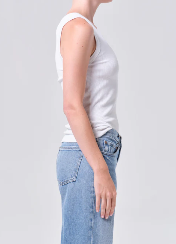 AGOLDE - Poppy Tank in White Tank Top