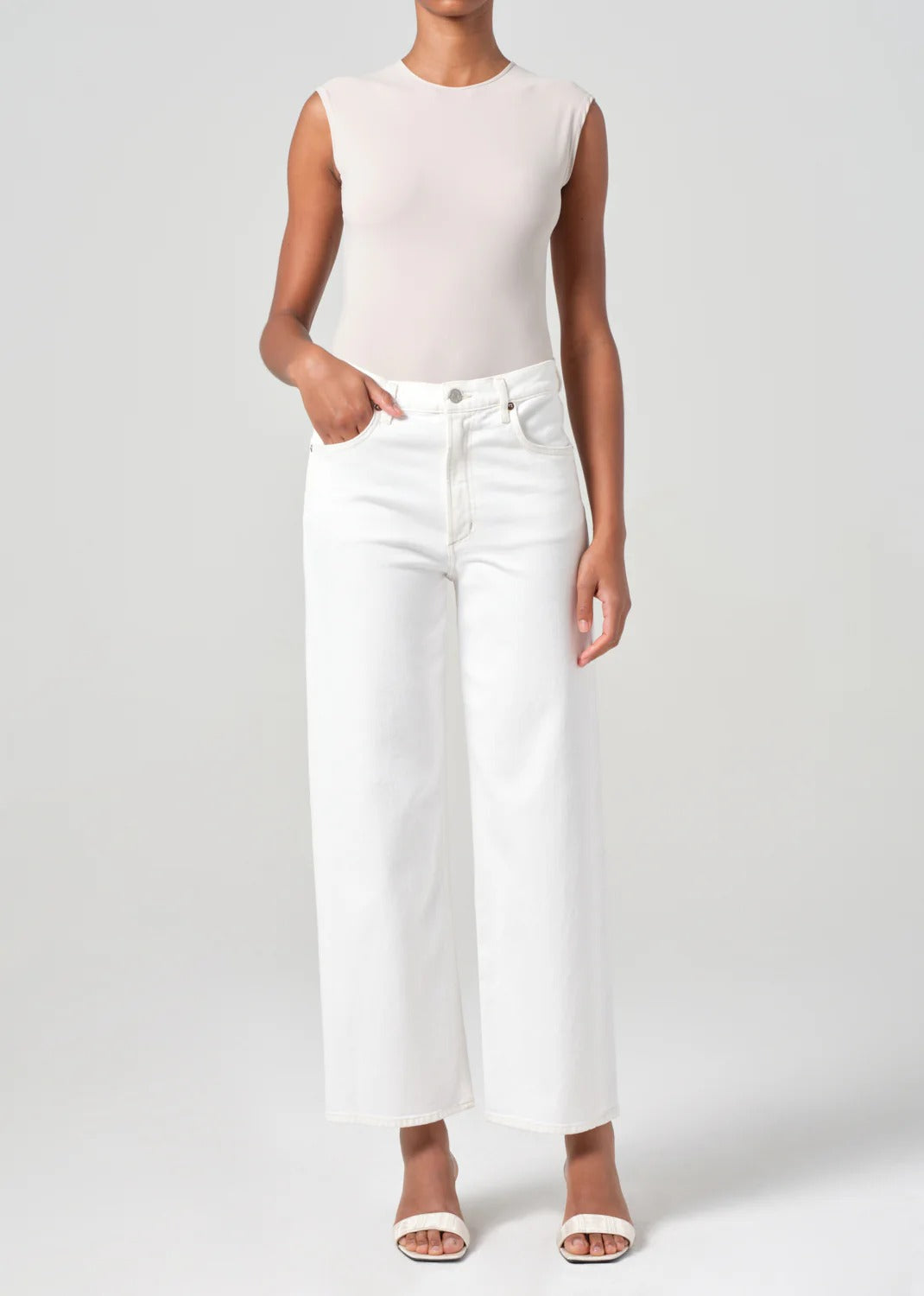 AGOLDE - Ren in White Wash Denim