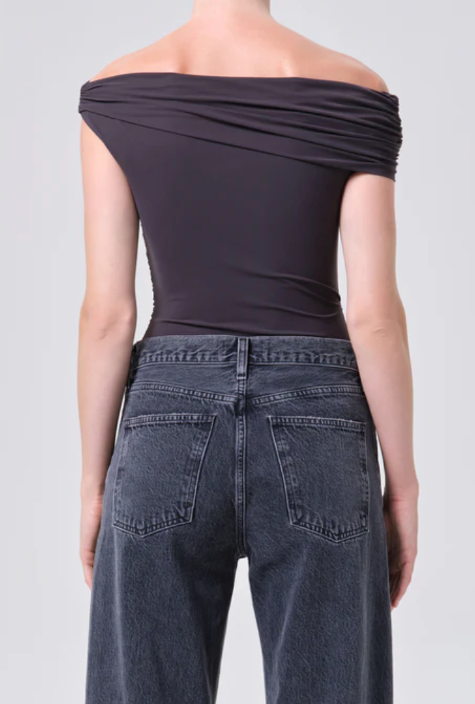 AGOLDE - Sherilyn Bodysuit in Chocolate Brown Bodysuits