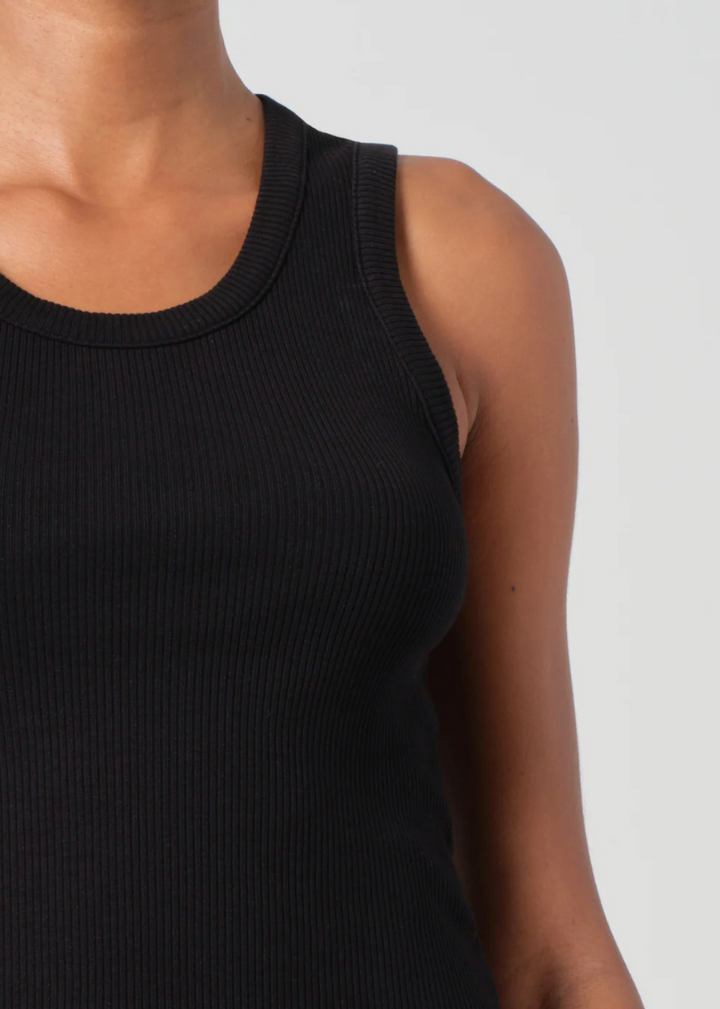 AGOLDE - Shrunken Poppy Tank in Black Tank Top