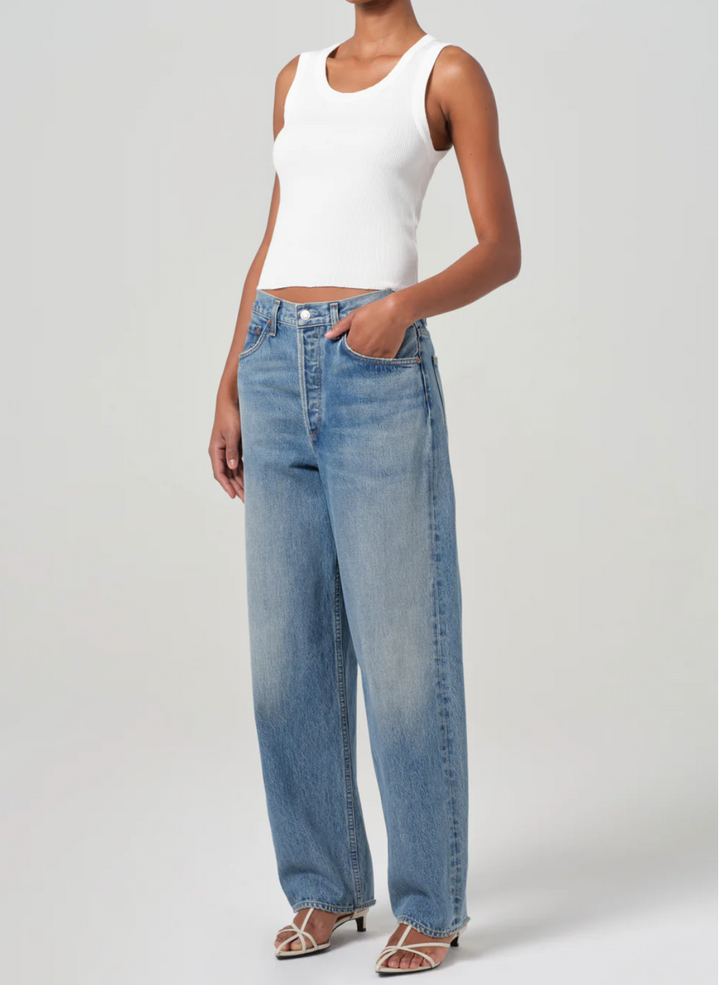 AGOLDE - Shrunken Poppy Tank in White Tank Top