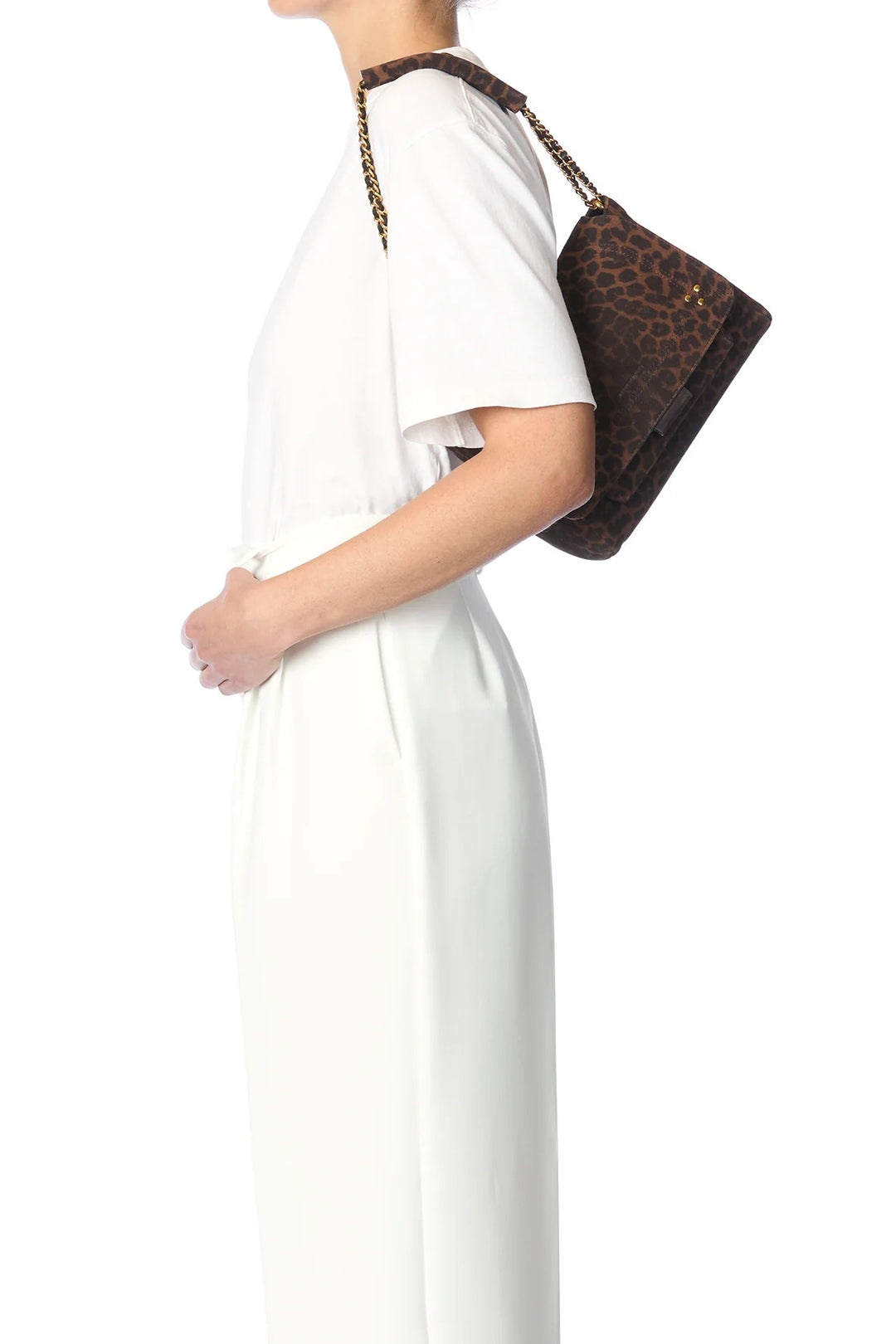 Jerome Dreyfuss - Lulu Medium Suede Leopard Bag