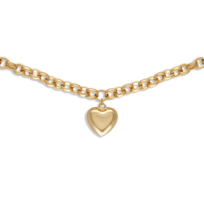 Alexa Leigh-Puff Love Necklace-Gold Jewelry