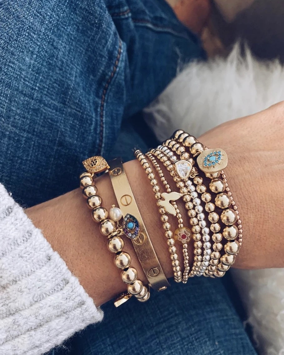 Alexa Leigh - 6.5" 4mm All My Heart Bracelet in Yellow Gold