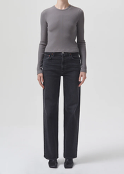 AGOLDE - Alma Shrunken Crew Neck in Owl