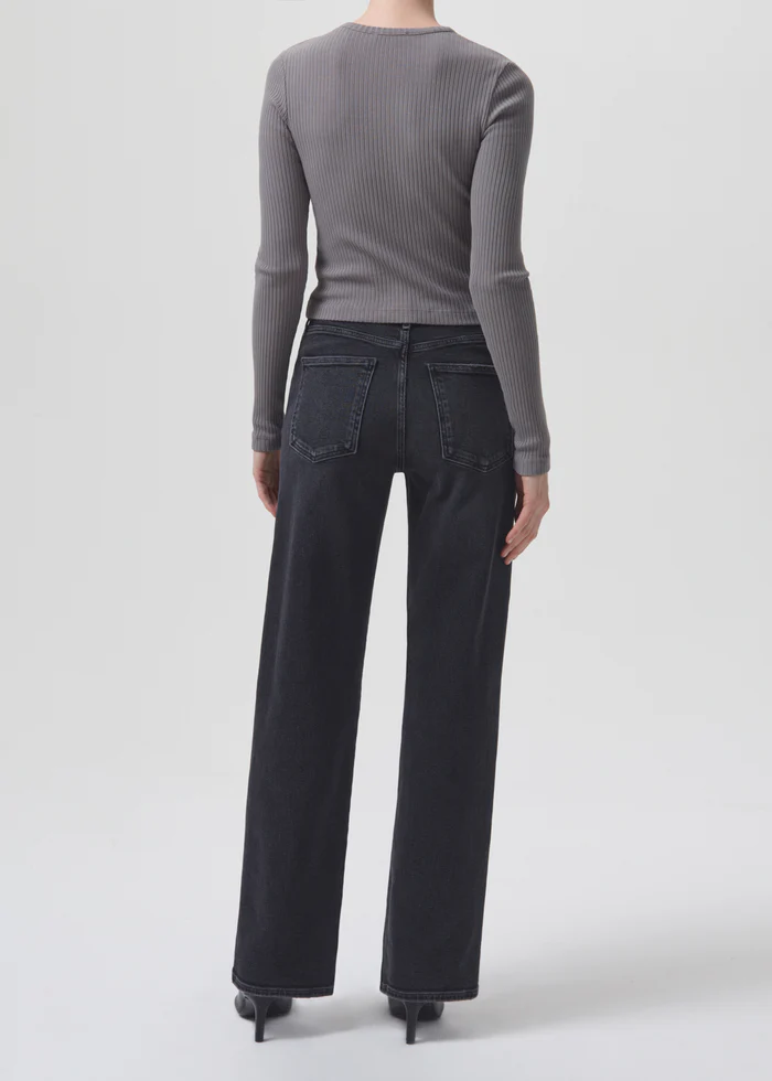 AGOLDE - Alma Shrunken Crew Neck in Owl