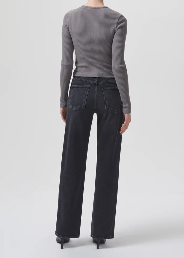 AGOLDE - Alma Shrunken Crew Neck in Owl
