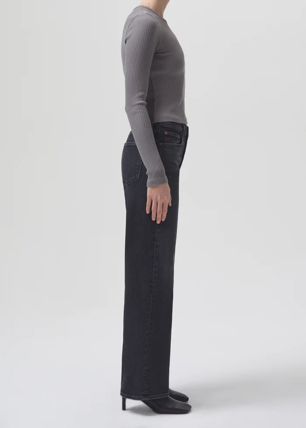 AGOLDE - Alma Shrunken Crew Neck in Owl