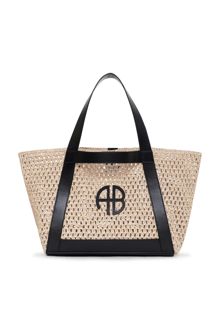 Anine Bing - Cara Tote Natural with Black