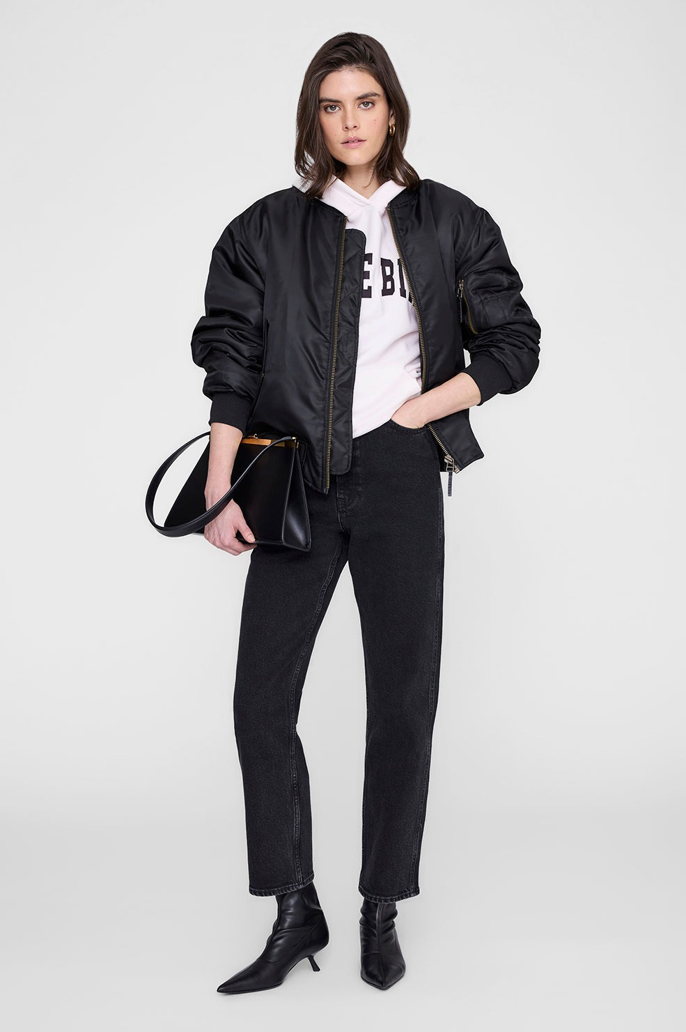 ANINE BING - Harvey Sweatshirt in Washed Pink Hoodie