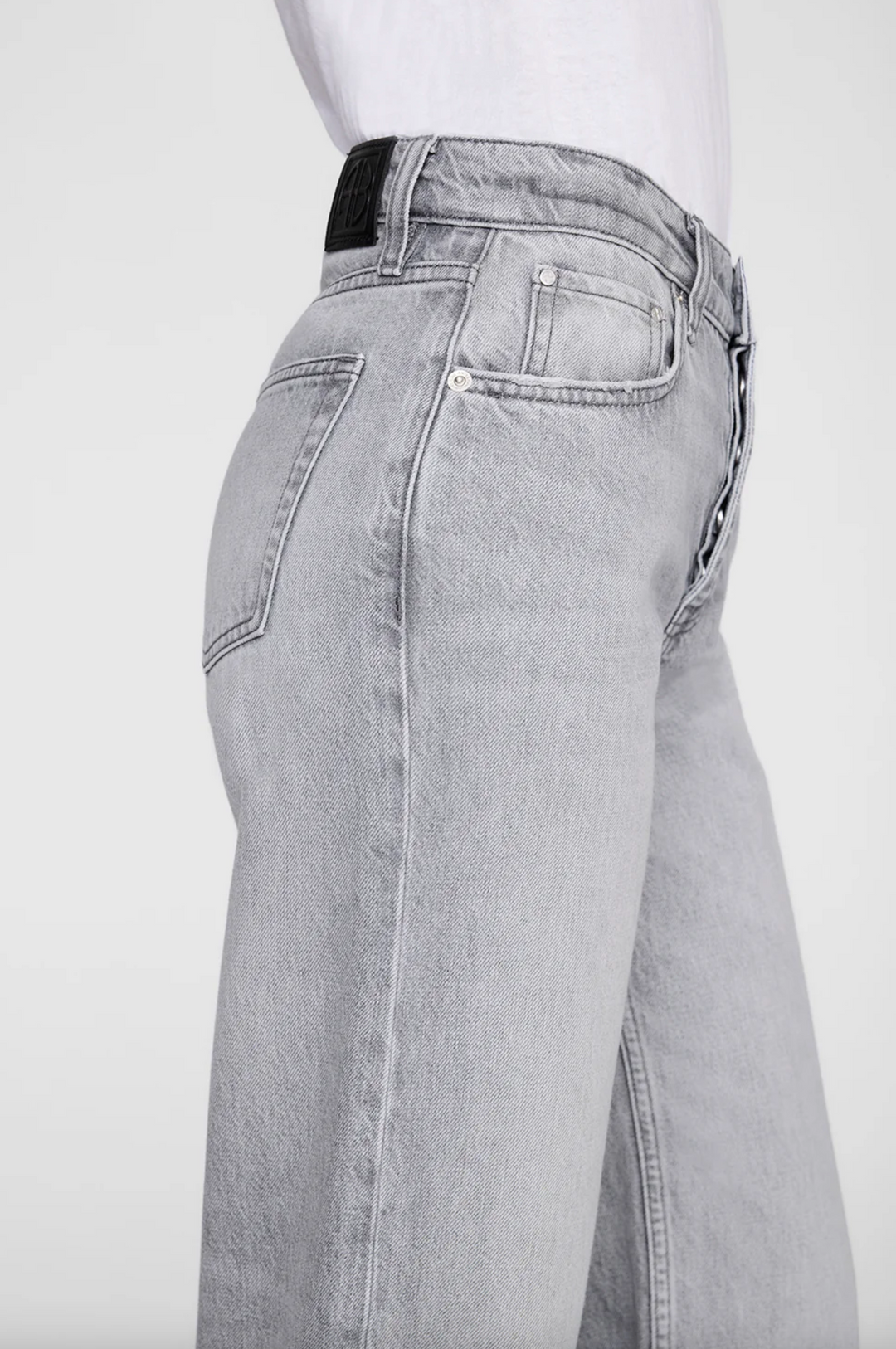 ANINE BING - Hugh Jean in Oyster Grey Jeans